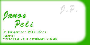 janos peli business card
