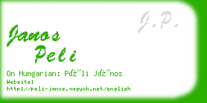 janos peli business card